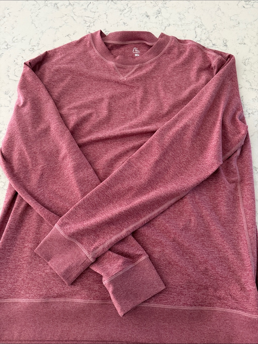 Men's Rhoback XL Heather Red Crewneck Sweatshirt - Soft Everyday Comfort